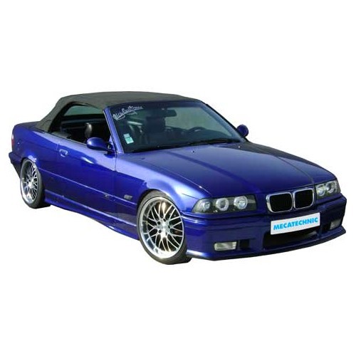  Complete black fabric soft top alpaca type for BMW Serie 3 E36 Cabriolet (08/1992-10/1995) - with side pockets - BA02200-1 
