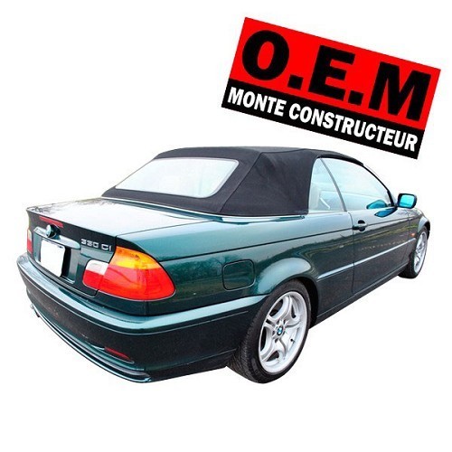  Volledige OEM soft top - Zwart Alpaca - BMW E46 van 2000 tot 2005 - BA02601 