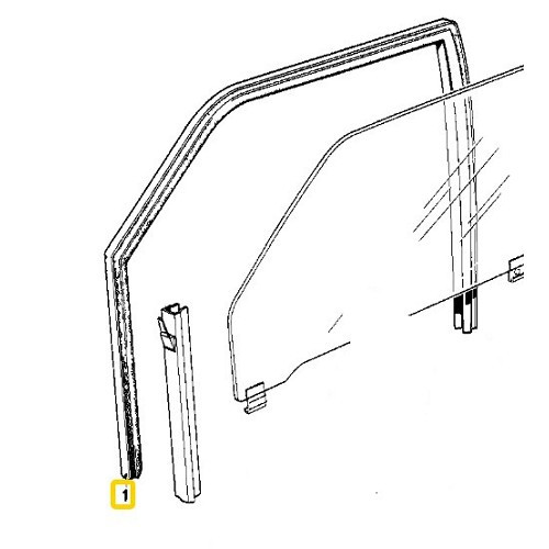     
                
                
    Dichtung Fensterführung vorne rechts für Bmw 3er E30 Coupé (12/1981-02/1992) - BA13029
