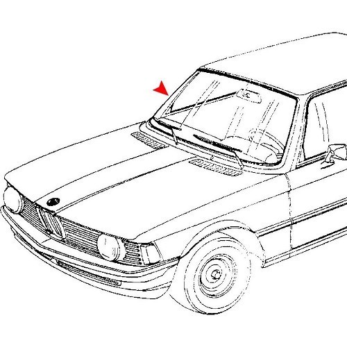  Vedação frontal do pára-brisas para BMW E21 até -&gt;01/82 - BA13104-1 