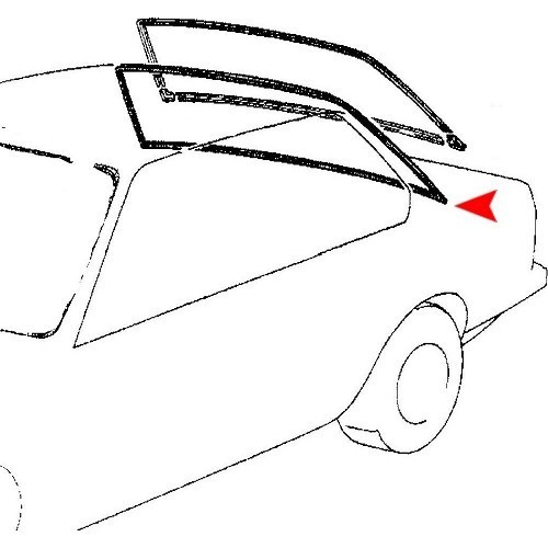 Rear window seal for BMW E21 - BA13105