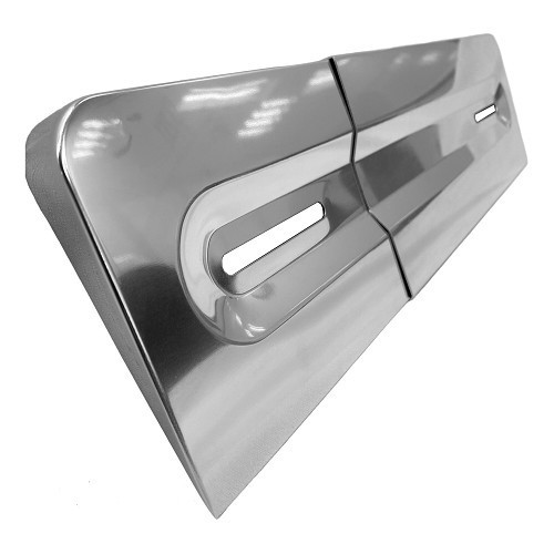 Polished aluminum rear license plate bracket for BMW 02 Series E10 Sedan Touring Cabriolet and Cabriolet Baur Targa (03/1966-07/1977) - European version - BA14130