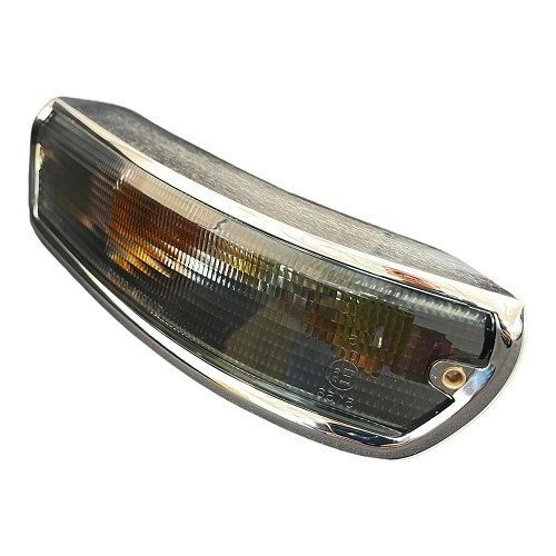 Right-hand turn signal in chromed aluminum, smoke version for BMW 02 Series E10 (03/1966-07/1977) - BA14708-1 