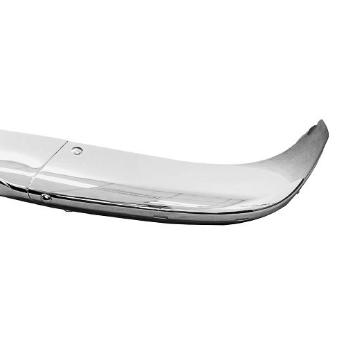  Chrome front bumper Europe version without bumpers for BMW 02 Series E10 phase 1 restyled and phase 2 (04/1971-07/1977) - type with rubber strip - BA14820-5 