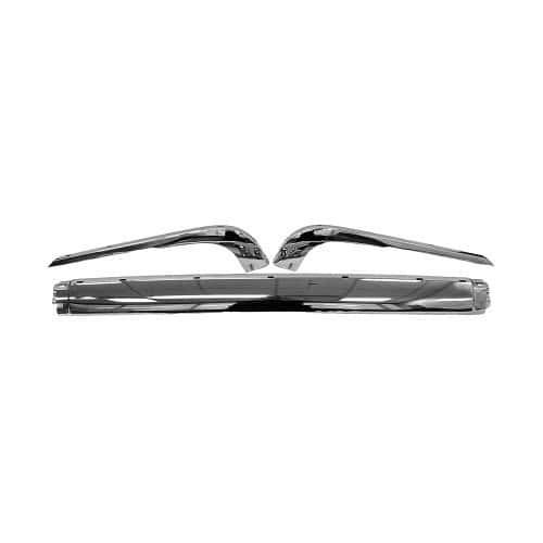  Rear bumper chrome version Europe without bumpers for BMW 02 Series E10 phase 1 restyled and phase 2 (04/1971-07/1977) - type with rubber strip - BA14822-2 