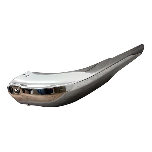 Right-hand passenger corner of rear bumper chromed Europe version without bumpers for BMW 02 Series E10 phase 1 restyled and phase 2 (04/1971-07/1977) - type without rubber strip - BA14825 