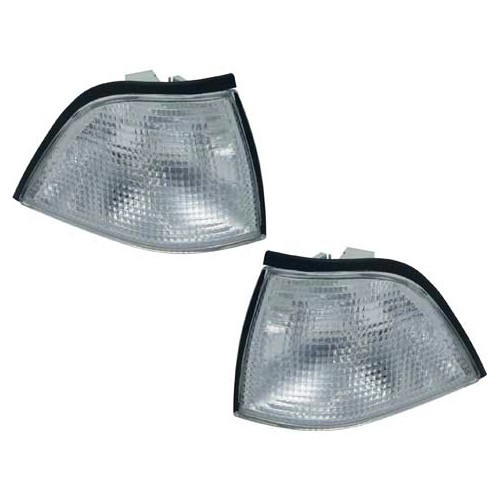     
                
                
    Pair of white turn signals for BMW E36 Sedan, Compact and Touring - BA16500
