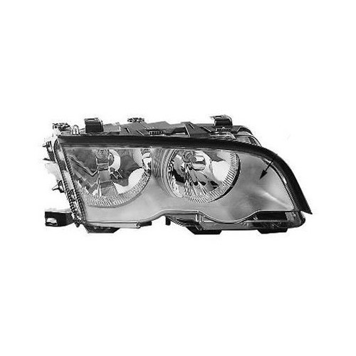 Right headlight in chrome-plated shell for BMW E46 ->09/2001 - BA17012 