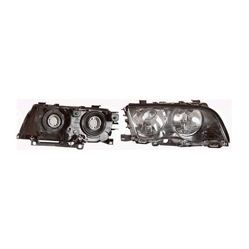  Right headlight in black shell for BMW E46 ->09/2001 - BA17014 