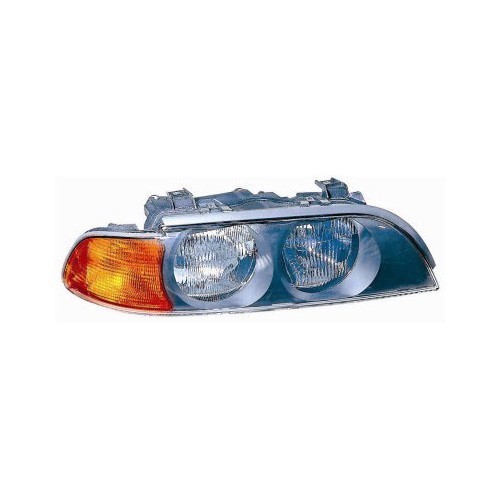  Right front headlight with orange indicator for BMW series 5 E39 phase 1 (-09/2000) - passenger side - BA17020 