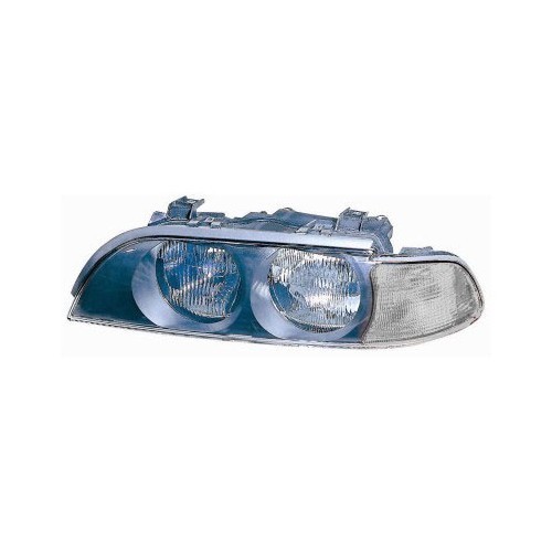  Left front headlight with white indicator for BMW 5 Series E39 phase 1 (-09/2000) - driver's side - BA17021 