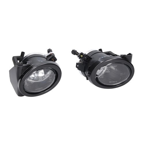  Crystal clear fog lamps with black surround for BMW 3 Series E46 Sedan Touring Coupé and Cabriolet (04/1997-08/2006) - the pair - BA17640 