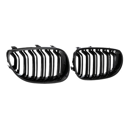     
                
                
    Rejillas de doble nervadura en negro brillante para Bmw Serie 5 E60 Berlina y E61 Touring (11/2001-09/2007) - BA18009
