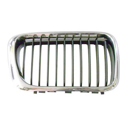     
                
                
    Grille de calandre droite chromée pour BMW Série 3 E36 (09/1996-) - côté passager - BA18104
