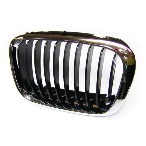  Black left grille with chrome surround for BMW 3 Series E46 Touring Sedan phase 1 (-08/2001) and Compact (01/2001-12/2004) - driver's side - BA18205-1 