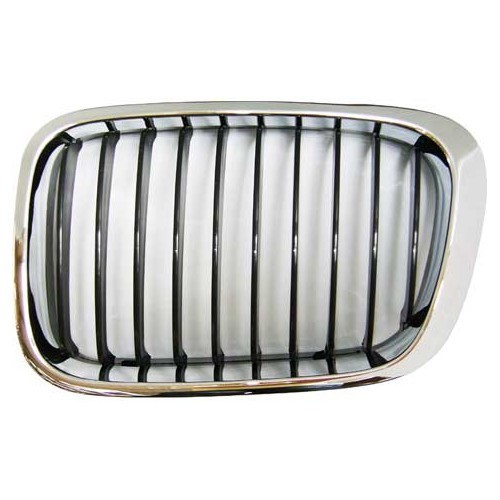  Black left grille with chrome surround for BMW 3 Series E46 Touring Sedan phase 1 (-08/2001) and Compact (01/2001-12/2004) - driver's side - BA18205 