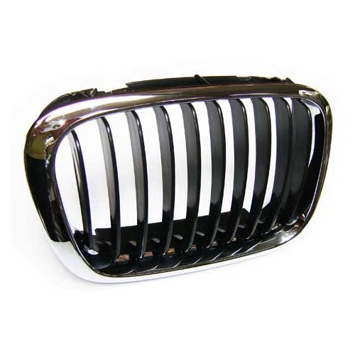  Straight black grille with chrome surround for BMW 3 Series E46 Touring Sedan phase 1 (-08/2001) and Compact (01/2001-12/2004) - passenger side - BA18206-1 