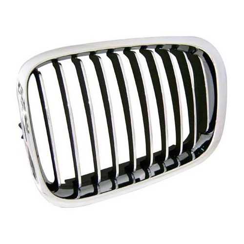  Chrome grille for BMW 3 Series E46 Sedan, Touring (-08/2001) and Compact (01/2001-12/2004) - left side - BA18207 