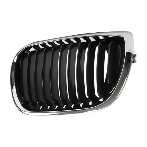  Black left grille with chrome surround for BMW 3 Series E46 Sedan and Touring phase 2 (09/2001-) - driver's side - BA18303-1 