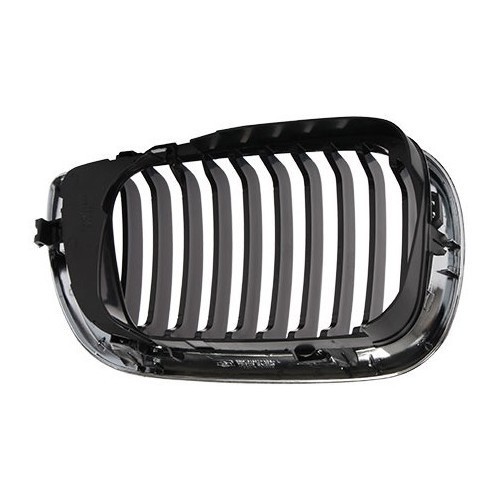  Black left grille with chrome surround for BMW 3 Series E46 Sedan and Touring phase 2 (09/2001-) - driver's side - BA18303-2 