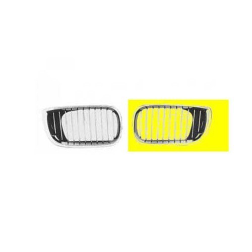  Chrome left grille for BMW 3 Series E46 Sedan and Touring phase 2 (09/2001-) - driver's side - BA18305-1 