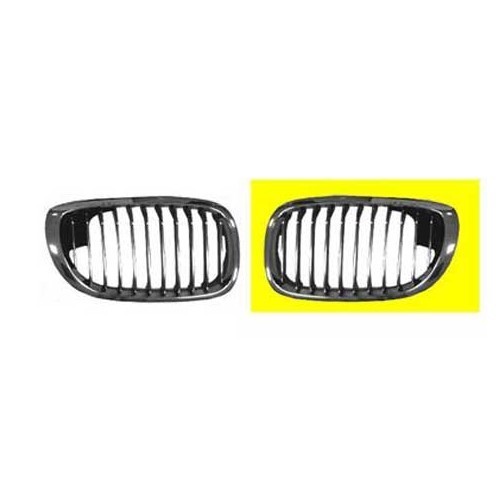  Black left grille with chrome surround for BMW 3 Series E46 Coupé and Cabriolet phase 1 (-03/2003) - driver's side - BA18315-1 