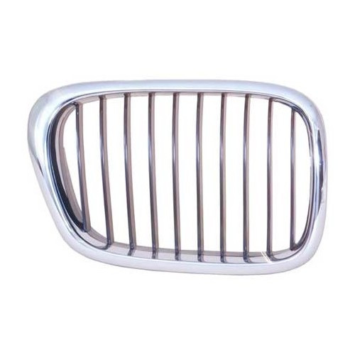     
                
                
    Grille de calandre droite chromée pour BMW Série 5 E39 Berline et Touring phase 2 (09/2000-) - côté passager - BA18422
