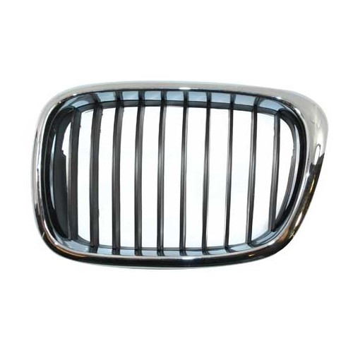    
                
                
    Grille de calandre gauche noire pourtour chromé pour BMW Série 5 E39 Berline et Touring phase 2 (09/2000-) - côté conducteur - BA18424
