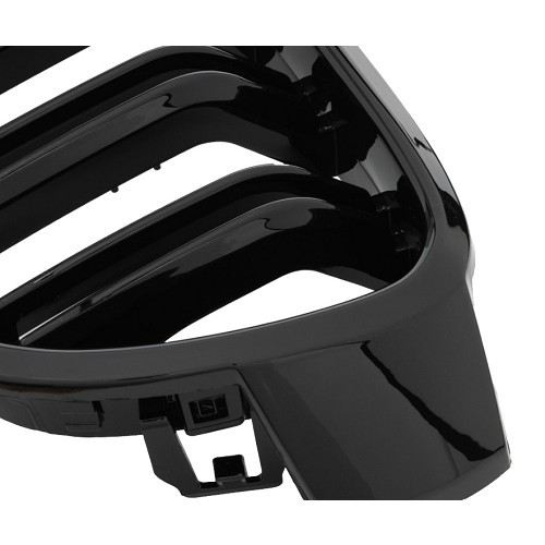 Black double-rib grille for Bmw 3 Series F30 Sedan and F31 Touring (07/2011-05/2019) - BA19101