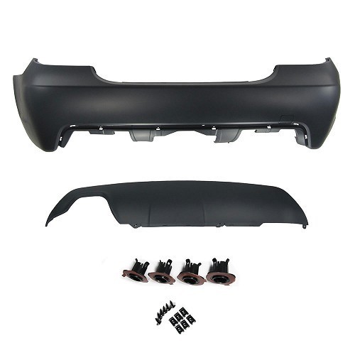 M-type rear bumper in ABS for BMW 5 Series E60 and E60LCI Sedan (12/2001-12/2009) - with or without PDC - BA20588-1 
