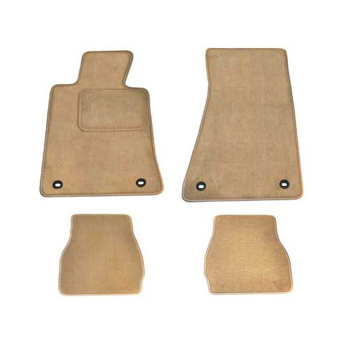     
                
                
    Jeu de 4 tapis velours beige RONSDORF pour Bmw Série 3 E30 Cabriolet - BB26117
