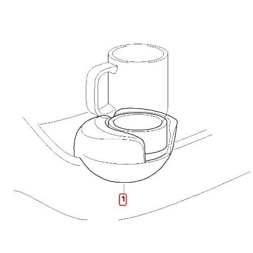 Front cup holder for Bmw 5 Series E34 Sedan and Touring (01/1988-01/1996) - BB26201