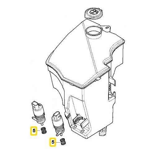  Pantalla de la bomba del lavaparabrisas FEBI para BMW X3 E83 y LCI (01/2003-08/2010) - BC01042-1 