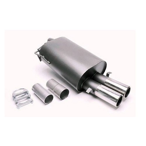  Exhaust silencer with 2 x round76 mm outlets for BMW E39 Saloon 6-cylinder Petrol - BC10432 