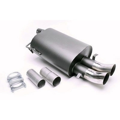  DTM exhaust silencer with 2 x 76 mm outlets for BMW E39 Saloon 6-cylinder Petrol - BC10434 