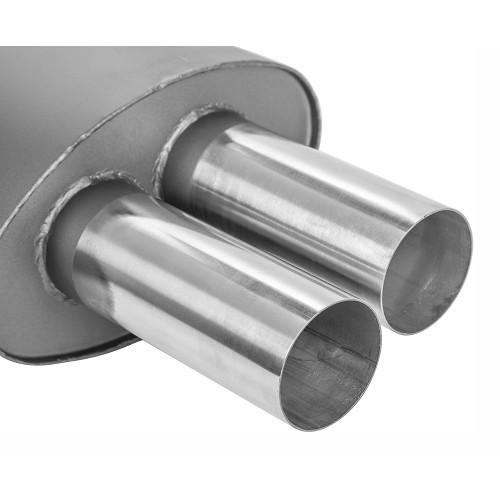 Silencieux sport double sortie ronde pour BMW Série 3 E46 - moteur M54 6 cylindres essence - BC10438