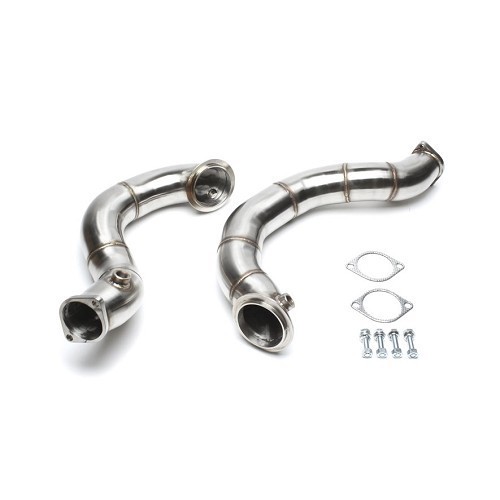  Tubos de substituição em aço inoxidável para pré-catalisadores para BMW E90/E91/E91/E92/E93 - BC10439 