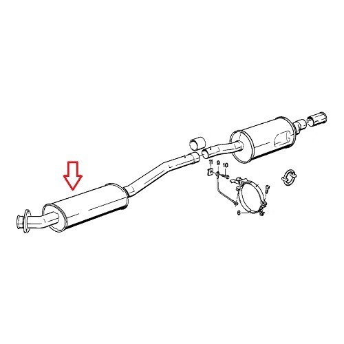  Central exhaust for BMW E28 - BC20007 