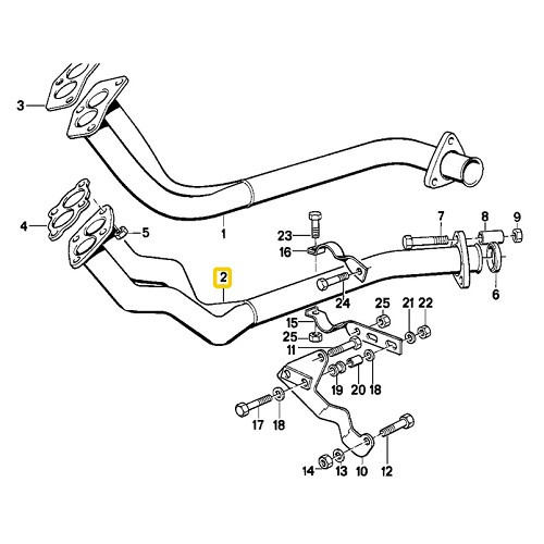     
                
                
    Tubo di uscita del collettore anteriore per BMW E28 518 e 518i - BC20008
