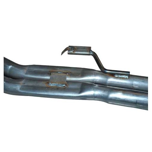 Silenziatore posteriore originale in acciaio per BMW Serie 3 E30 320i 325i 325ix 6 cilindri catalizzato (09/1987-) - Doppio terminale diritto 2x60mm  - BC20110