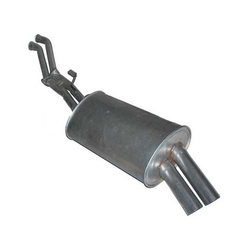     
                
                
    Endschalldämpfer hinten Typ Original Stahl für BMW 3er E30 320i 325i 325ix 6 Zylinder katalysiert (09/1987-) - Doppeltes Endrohr rechts 2x60mm  - BC20110
