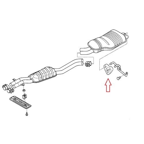 End silencer rear silent block for BMW E46 - BC20421