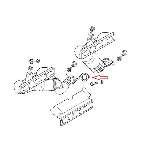  Guarnizione del catalizzatore per BMW E39 con motore M52 dal 11/98 - BC20457-1 