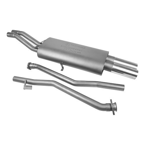  Steel exhaust system after catalytic converter for BMW E30, 2 x 76 mm round outlet - BC21011 