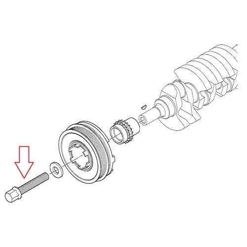  Crankshaft sprocket screw for BMW E36 Compact - BC35974-1 