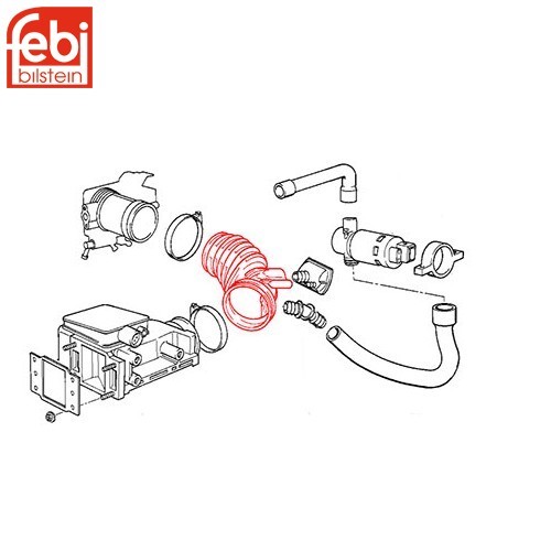  1 air flowmeter pipe for BMW E36 - BC44033-2 