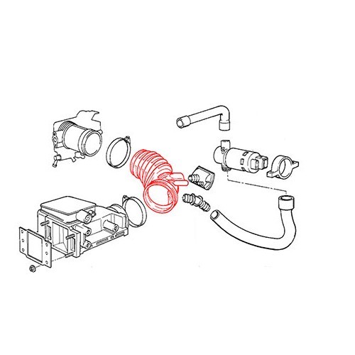  Mass air flow sensor hose for BMW Z3 (E36) - BC44039-2 