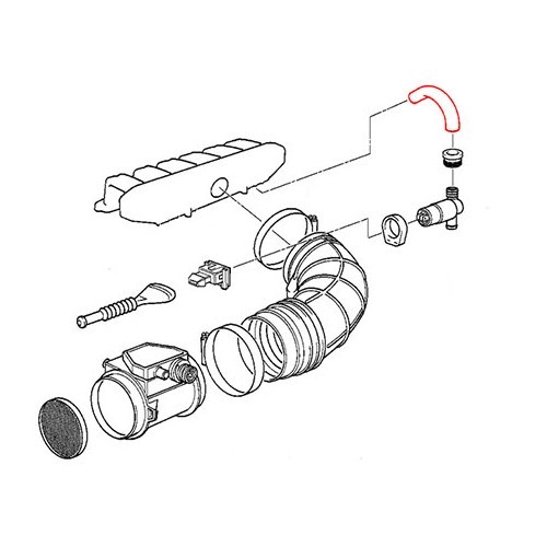  Bovenste slang op stationair ventiel voor BMW E36 sinds 09/92 -> - BC44044-1 