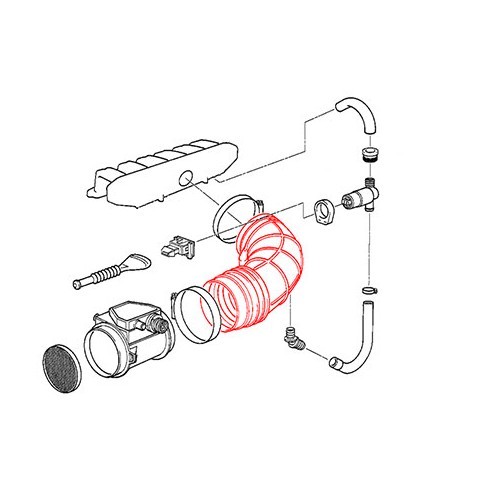  Tubo flessibile del misuratore di flusso dell'aria per BMW E34 - BC44048-1 