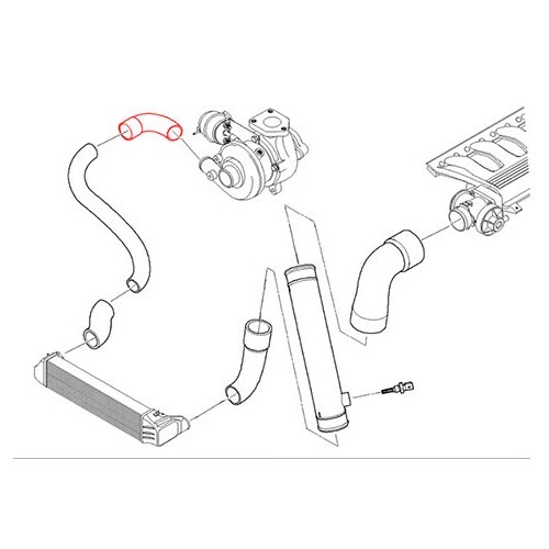  Turboto exchanger hose for BMW E39 - BC44721-1 
